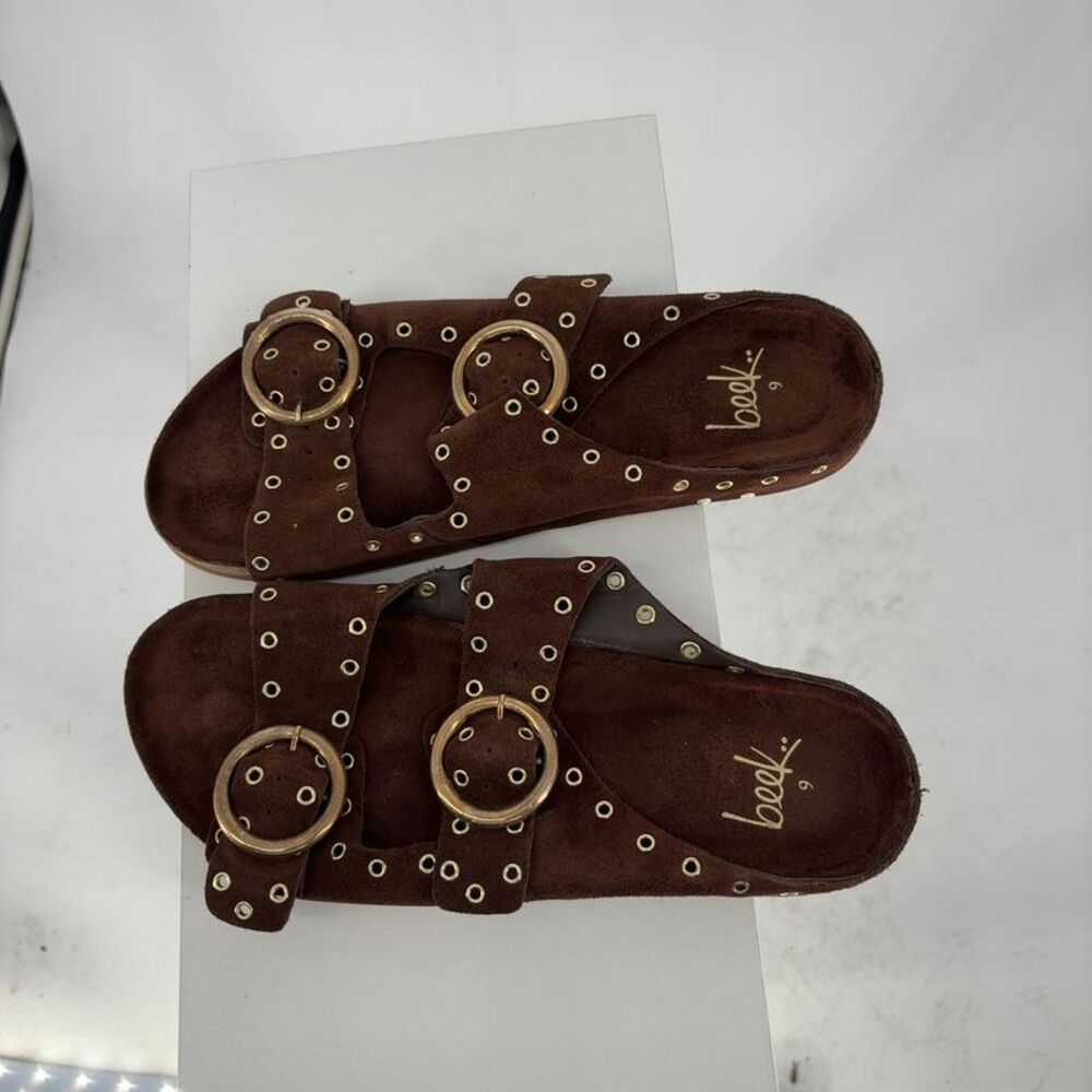 beek NEW beek Cedar Two-Strap Sandals in Coffee